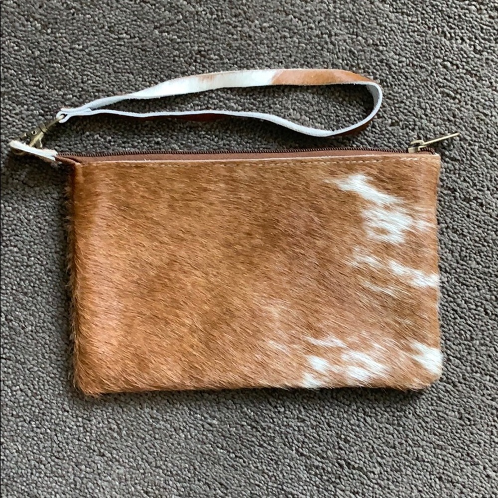 2 Chic Cowhide Wristlet